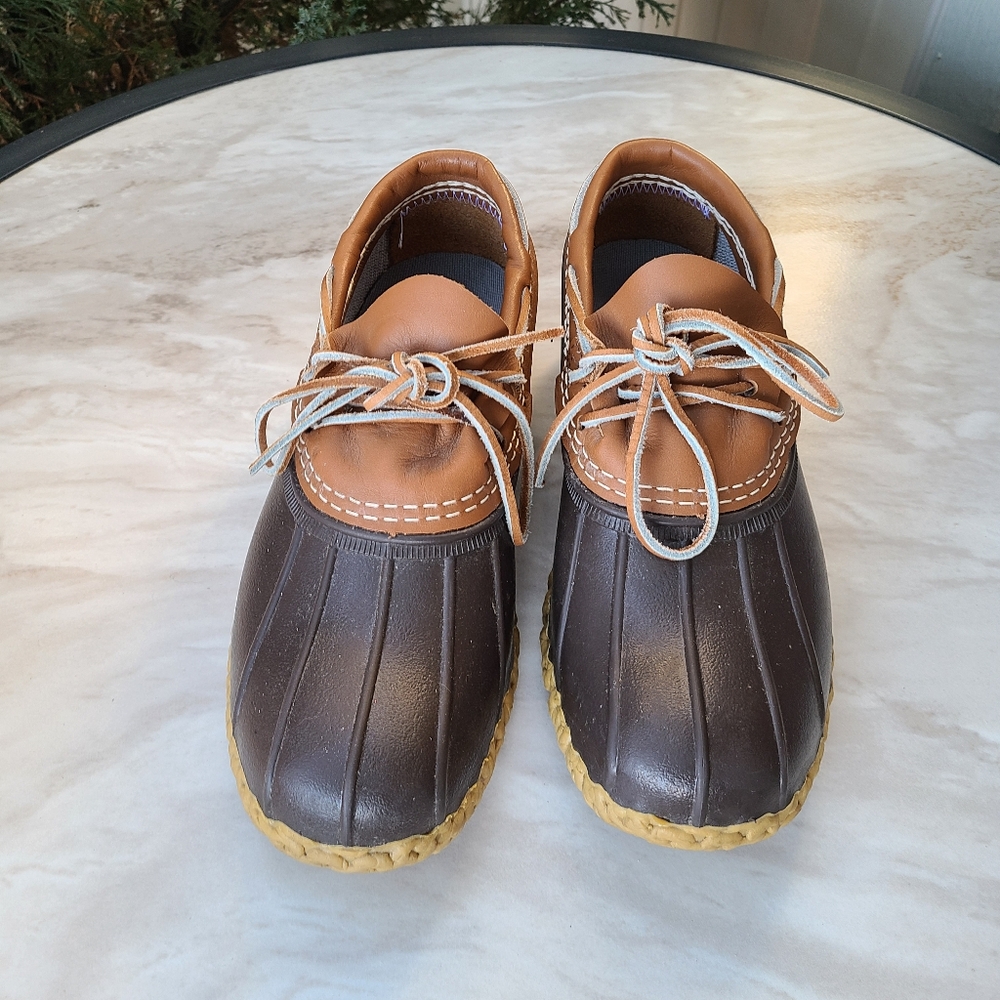 Women's Brown and Tan Duck Boots